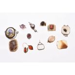 Collection of antique clasps - to include coral,