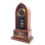 Victorian calendar clock with eight day chain single fusee movement,