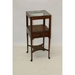 Early 19th century Dutch walnut and floral marquetry wash stand,