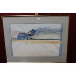 *John Addyman (1929 - 2006), watercolour - view across river, signed and inscribed,