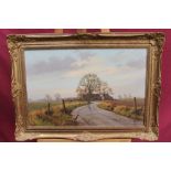 James Wright, oil on canvas - Light After A Storm, signed, inscribed verso, in gilt frame,