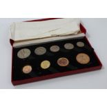 G.B. 1950 George VI Nine Coin Proof Set.