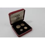 G.B. 1957 Elizabeth II Four Coin Maundy Set.