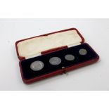 G.B. 1907 Edward VII Four Coin Maundy Set.