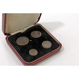 G.B. James II Four Coin Maundy Set - to include 1685 Penny and 1687 4d, 3d, 2d.