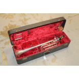 Vintage Boosey & Hawkes 'Imperial' silvered trombone,