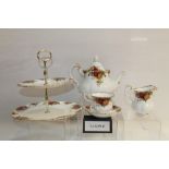 Royal Albert Old Country Roses pattern tea and dinnerware (83 pieces)