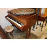 Early 20th century rosewood baby grand piano, by Karl Meister, having seven octaves,