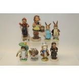 Five Beswick Beatrix Potter figures - Appley Dapply, Mrs Flopsy Bunny, Amiable Guinea-Pig,