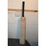 Signed John Edrich cricket bat by 1973 New Zealand touring team, plus Kent,