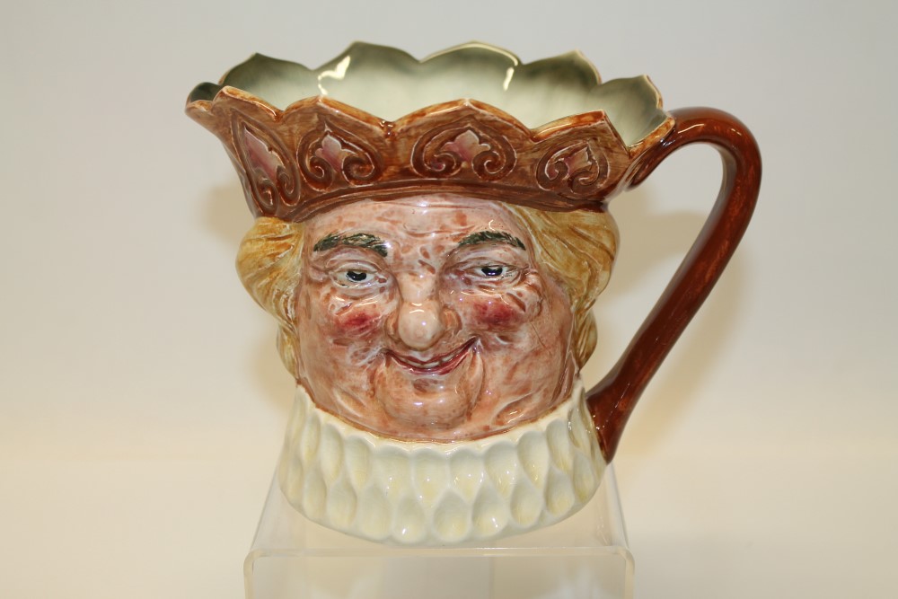 Rare 1930s Royal Doulton musical Old King Cole character jug - only produced for a short period in