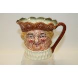 Rare 1930s Royal Doulton musical Old King Cole character jug - only produced for a short period in