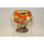 Clarice Cliff Rhodante pattern vase, shape no.