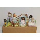 Nine Royal Albert Beatrix Potter figures - Mother Ladybird, Babbity Bumble, John Joiner,