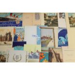 Shipping memorabila - mainly 1930s and 1940s period - including artist-drawn passenger list covers,