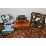 Vintage luggage - Rev Robe wardrobe-style case with travel stickers,