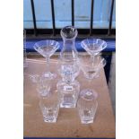 Selection of Waterford Crystal items - including whisky decanter and tumblers (8)
