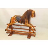 Large 20th century rocking horse on stand by Haddon Rocking Horse Company