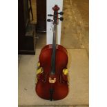 Modern Czech quarter-size cello by Rosetti, Stradivarious model,