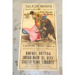 Posters - original 1968 Bullfighting poster,