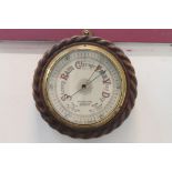 Edwardian oak cased barometer, by Webster Bros.