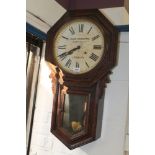 19th century drop-dial wall clock - A. & W.