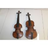 Early / mid-20th century German violin - 1/10 size, body length approximately 10 inches,