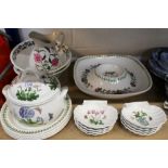 Portmeirion The Botanic Garden tableware (17 pieces) including wash jug and bowl