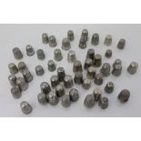 Collection of antique silver and white metal thimbles - the majority 19th / early 20th century