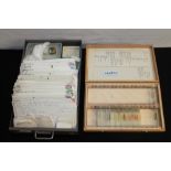 Extensive quantity of prepared microscope slides, plants, cells, etc, including slides by J.