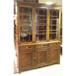 Stunning Three Door Mahogany Bookcase / Display Cabinet by Charles Barr