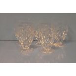 Set of 5 Vintage Waterford Crystal Sherry Glasses