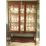 Very Clean Edw Mahogany Display Cabinet