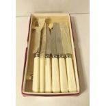 Vintage Newbridge Boned Handled Knife Set