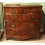 Edw Style Mahogany Bow Front Chest of Drawers