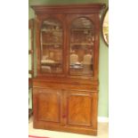 Early Vict. mahogany arch door bookcase.