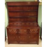 Excellent quality elm open dresser.