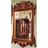 Stunning mahogany and gilded console mirror