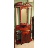 Mahogany Mirrorback Hall Stand