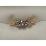 Stunning Quality 18 Carat Gold Diamond 3 Stone Ring