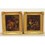 Pair of Quality Dutch Oil on Board Paintings
