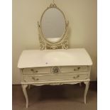 Very Elegant Hand Painted 2 Drawer Dressing Table