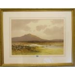 Charles Edward Brittan: a gilt framed watercolour, depicting a view of Hay Tor with extensive