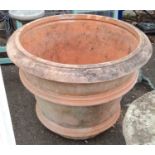 A 34" diameter terracotta pot - 27" high