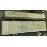 A 3' 9" cut granite window sill - sold with a 4' 1" cut granite lintel