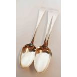 A William Bateman silver tablespoon - London 1825 - sold with another pair JB - London 1830