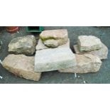 Eight granite quoin stones