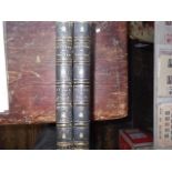 History of Whitby - Rev George Young - Volumes I & II - 1817 - top edge gilt - part leather bound