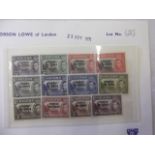 Small Packet - St Helena - Triston da Cunha overstamp George VI issue - mint