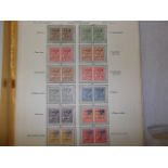 2 Album sheets - Malta - 1928 - Postage & Revenue overprint - all mint.